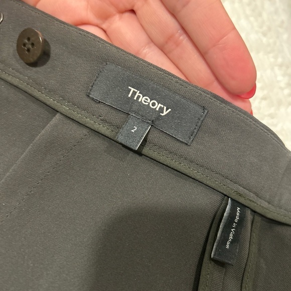 Theory Black Pencil Skirt Knee-Length Cocktail - Picture 3 of 5